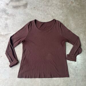 Classic Brown Long Sleeve Top